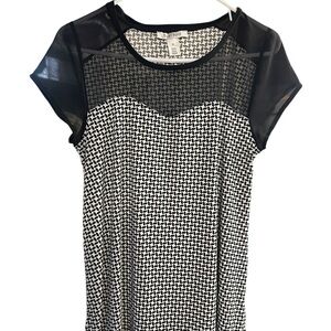 Black and White Patterned Blouse